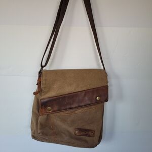 Ecocity Brown Canvas Messenger Bag